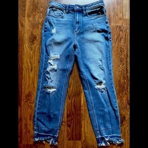 Distressed Ankle and Cropped Skinny Jeans